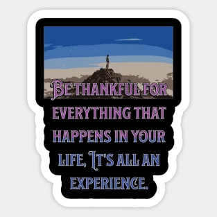 Be thankful Sticker